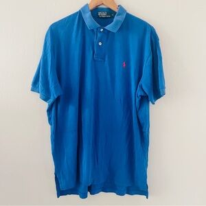 Polo by Ralph Lauren - Blue Polo with Red Orange Logo